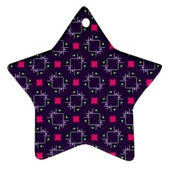 Geometric Pattern Retro Style Background Ornament (star)