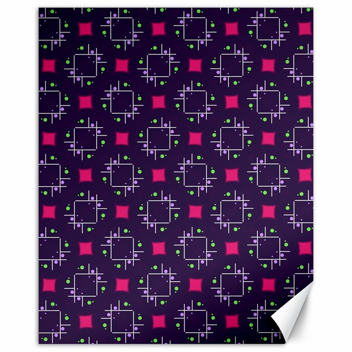 Geometric Pattern Retro Style Background Canvas 16  x 20 