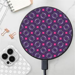 Geometric Pattern Retro Style Background Wireless Fast Charger(black) by Ravend