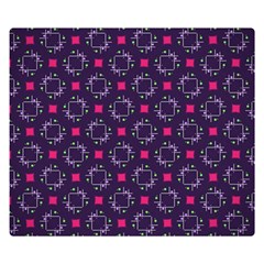 Geometric Pattern Retro Style Background One Side Premium Plush Fleece Blanket (small) by Ravend