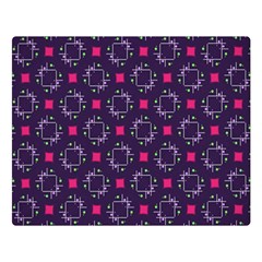 Geometric Pattern Retro Style Background One Side Premium Plush Fleece Blanket (large)