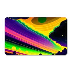 Jupiter Clouds Dan Mumford Stars Yellow Planets Magnet (rectangular) by Ravend