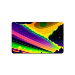 Jupiter Clouds Dan Mumford Stars Yellow Planets Magnet (name Card) by Ravend