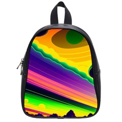 Jupiter Clouds Dan Mumford Stars Yellow Planets School Bag (small) by Ravend