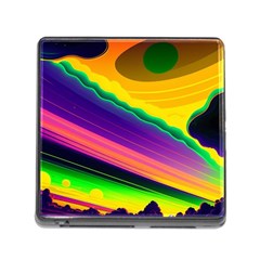 Jupiter Clouds Dan Mumford Stars Yellow Planets Memory Card Reader (square 5 Slot) by Ravend