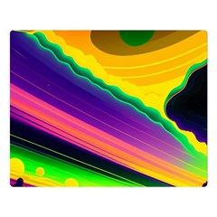 Jupiter Clouds Dan Mumford Stars Yellow Planets One Side Premium Plush Fleece Blanket (large)