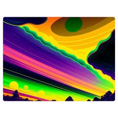 Jupiter Clouds Dan Mumford Stars Yellow Planets Premium Plush Fleece Blanket (extra Small)