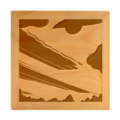 Jupiter Clouds Dan Mumford Stars Yellow Planets Wood Photo Frame Cube