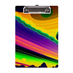 Jupiter Clouds Dan Mumford Stars Yellow Planets A5 Acrylic Clipboard by Ravend