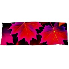 Leaves Purple Autumn Evening Sun Abstract Body Pillow Case (dakimakura) by Ravend