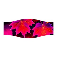 Leaves Purple Autumn Evening Sun Abstract Stretchable Headband by Ravend