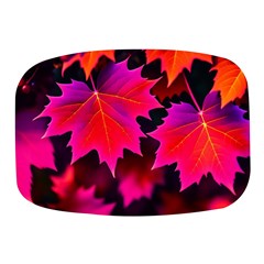 Leaves Purple Autumn Evening Sun Abstract Mini Square Pill Box by Ravend