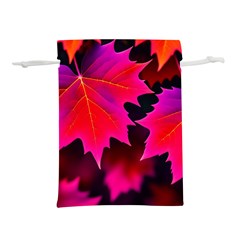 Leaves Purple Autumn Evening Sun Abstract Lightweight Drawstring Pouch (l) by Ravend