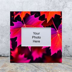 Leaves Purple Autumn Evening Sun Abstract White Box Photo Frame 4  X 6 