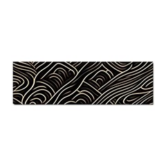 Black Coconut Color Wavy Lines Waves Abstract Sticker Bumper (100 Pack) by Ravend