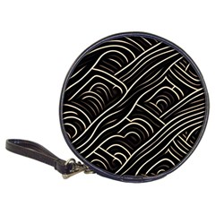 Black Coconut Color Wavy Lines Waves Abstract Classic 20-cd Wallets by Ravend