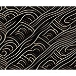 Black Coconut Color Wavy Lines Waves Abstract Deluxe Canvas 14  x 11  (Stretched) 14  x 11  x 1.5  Stretched Canvas