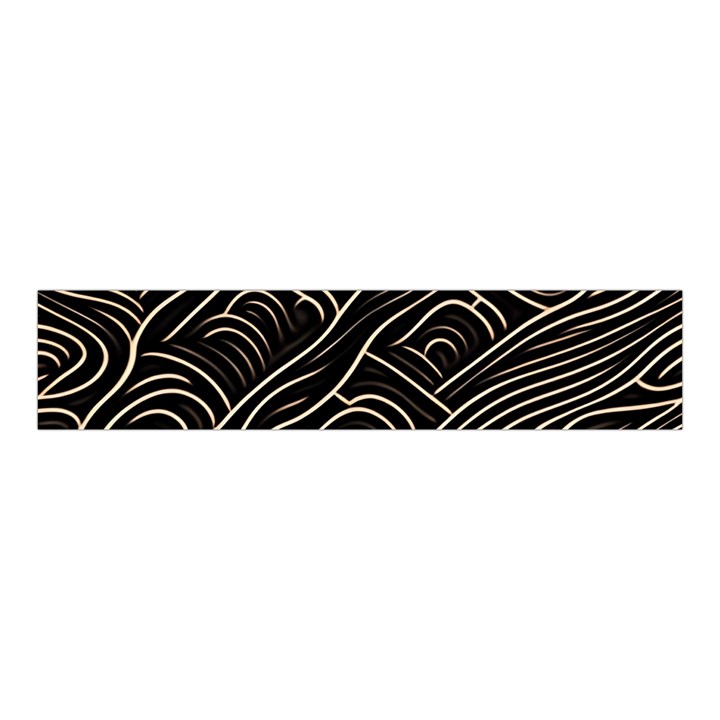 Black Coconut Color Wavy Lines Waves Abstract Velvet Scrunchie