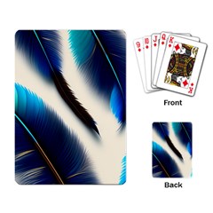 Feathers Pattern Design Blue Jay Texture Colors Playing Cards Single Design (rectangle) by Ravend