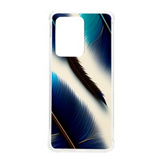 Feathers Pattern Design Blue Jay Texture Colors Samsung Galaxy S20 Ultra 6 9 Inch Tpu Uv Case