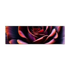 Purple Flower Rose Flower Black Background Sticker Bumper (10 Pack) by Ravend