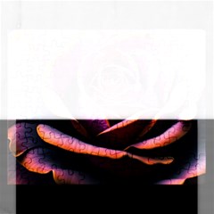 Purple Flower Rose Flower Black Background Rectangular Jigsaw Puzzl by Ravend