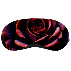 Purple Flower Rose Flower Black Background Sleeping Mask by Ravend