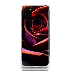 Purple Flower Rose Flower Black Background Samsung Galaxy S20plus 6 7 Inch Tpu Uv Case by Ravend