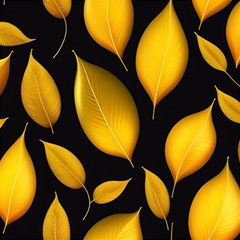 Leaves Foliage Pattern Metallic Gold Background Play Mat (rectangle) by Ravend