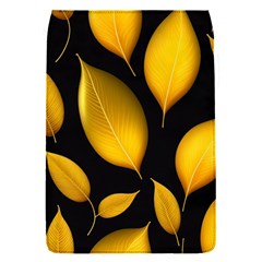 Leaves Foliage Pattern Metallic Gold Background Removable Flap Cover (s) by Ravend