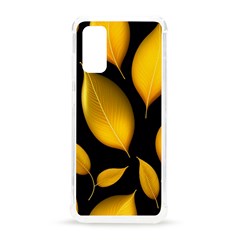 Leaves Foliage Pattern Metallic Gold Background Samsung Galaxy S20 6 2 Inch Tpu Uv Case by Ravend