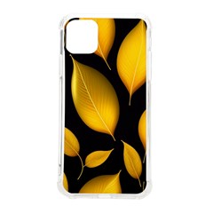 Leaves Foliage Pattern Metallic Gold Background Iphone 11 Pro Max 6 5 Inch Tpu Uv Print Case