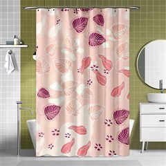 Leaves Foliage Boho Art Boho Style Pastel Nature Shower Curtain 48  X 72  (small)  by Ravend