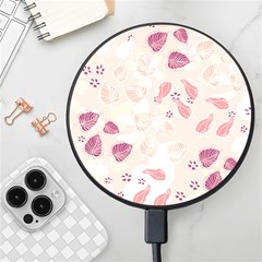 Leaves Foliage Boho Art Boho Style Pastel Nature Wireless Fast Charger(black)