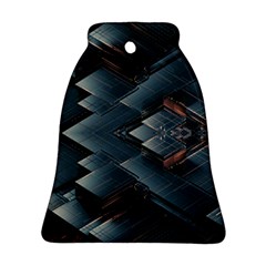 Background Pattern Geometric Glass Mirrors Ornament (bell)