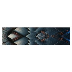 Background Pattern Geometric Glass Mirrors Oblong Satin Scarf (16  X 60 ) by Ravend