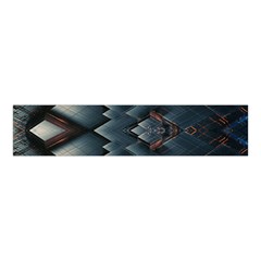 Background Pattern Geometric Glass Mirrors Velvet Scrunchie by Ravend