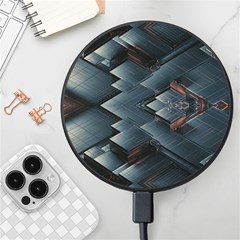 Background Pattern Geometric Glass Mirrors Wireless Fast Charger(black) by Ravend