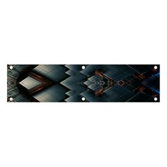 Background Pattern Geometric Glass Mirrors Banner And Sign 4  X 1  by Ravend