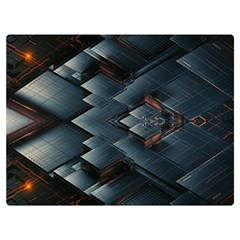 Background Pattern Geometric Glass Mirrors One Side Premium Plush Fleece Blanket (extra Small)