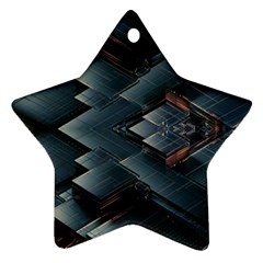 Background Pattern Geometric Glass Mirrors Ornament (star)