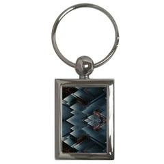 Background Pattern Geometric Glass Mirrors Key Chain (rectangle) by Ravend