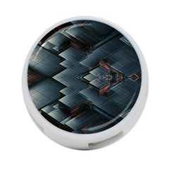 Background Pattern Geometric Glass Mirrors 4-port Usb Hub (one Side) by Ravend