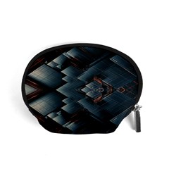 Background Pattern Geometric Glass Mirrors Accessory Pouch (small) by Ravend