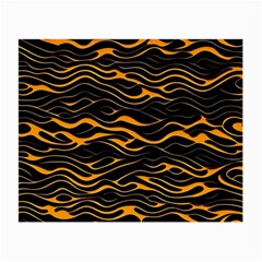 Waves Pattern Golden 3d Abstract Halftone Small Glasses Cloth by Ravend