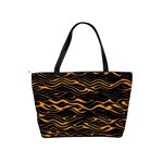 Waves Pattern Golden 3d Abstract Halftone Classic Shoulder Handbag Back