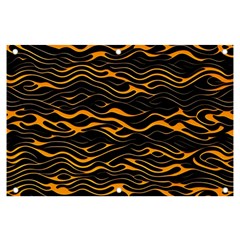 Waves Pattern Golden 3d Abstract Halftone Banner And Sign 6  X 4  by Ravend