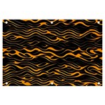 Waves Pattern Golden 3d Abstract Halftone Banner and Sign 6  x 4  Front