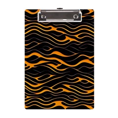 Waves Pattern Golden 3d Abstract Halftone A5 Acrylic Clipboard