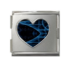 Technology Digital Business Polygon Geometric Mega Link Heart Italian Charm (18mm)